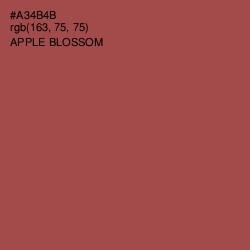 #A34B4B - Apple Blossom Color Image
